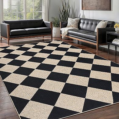 Modern Diamond Area Rug Machine Washable Vacuum Clean Ultra Thin Stain Resistant Carpet for Bedroom