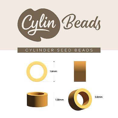 Cylin Bead 11/0 Glass Cylindrical Opaque Finish Seed Beads 25g Bag
