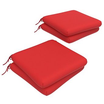 Covers&All Sunbrella 18"x 18" Outdoor Dining Chair Cushion, Set of 4, High-Density 3" Foam Cushion
