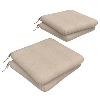 Covers&All Sunbrella 18"x 18" Outdoor Dining Chair Cushion, Set of 4, High-Density 3" Foam Cushion