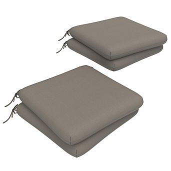 Covers&All Sunbrella 18"x 18" Outdoor Dining Chair Cushion, Set of 4, High-Density 3" Foam Cushion