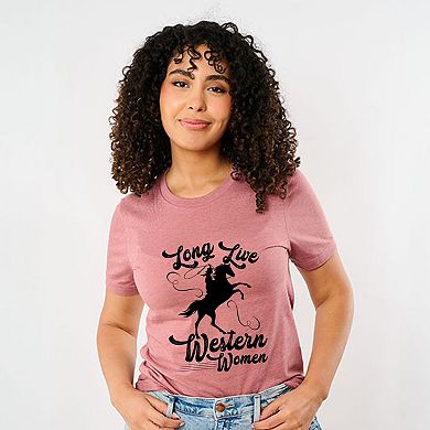 Long Live Western Women - Women's Short Sleeve Graphic T-Shirt