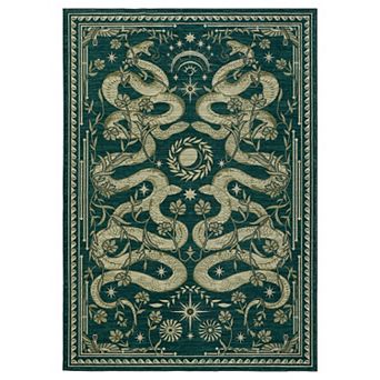 Pastoral Area Rug Machine Washable Non Shedding Stain Resistant Floor Cover for Playroom Bedroom