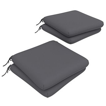 Covers&All 18"x 18" Outdoor/Indoor Dining Chair Cushion, Set of 4, High-Density 3" Foam Cushion