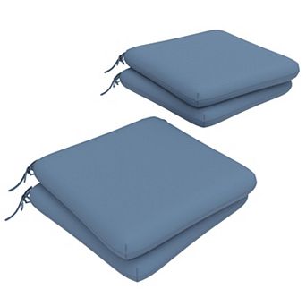 Covers&All 18"x 18" Outdoor/Indoor Dining Chair Cushion, Set of 4, High-Density 3" Foam Cushion