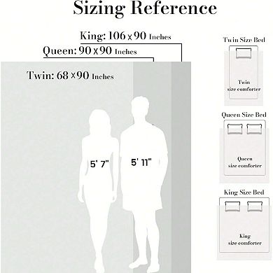 Boho Tufted Comforter Set Soft Hollow Fiber All Season Easy Care