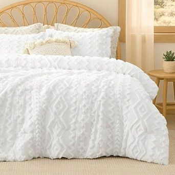 Boho Tufted Comforter Set Soft Hollow Fiber All Season Easy Care