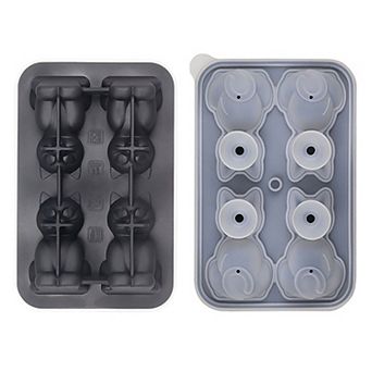 Cat Shaped Ice Cube Tray Silicone Large Mold with Easy Release Flexible Freezer Tray