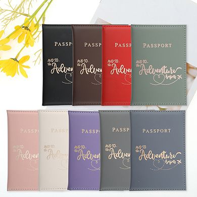1Pc Letters Design Travel Passport Holder for Secure Organization