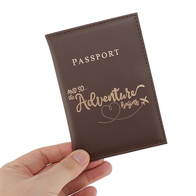 1Pc Letters Design Travel Passport Holder for Secure Organization