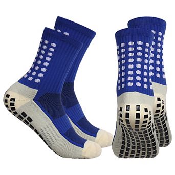Unisex Non Slip Grip Athletic Socks Breathable Soccer Training Sports Socks 2 Pack