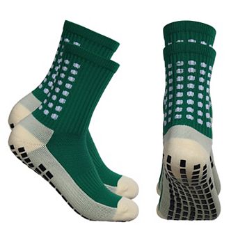 Unisex Non Slip Grip Athletic Socks Breathable Soccer Training Sports Socks 2 Pack