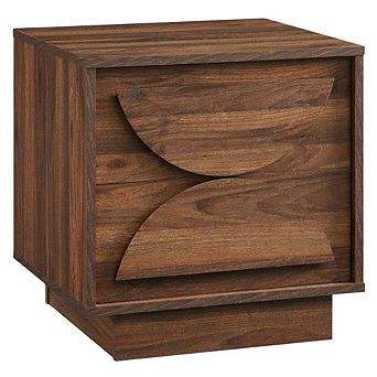 Wood Nightstand with 2 Drawers, Modern Design for Bedroom Storage