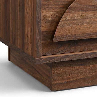 Wood Nightstand with 2 Drawers, Modern Design for Bedroom Storage