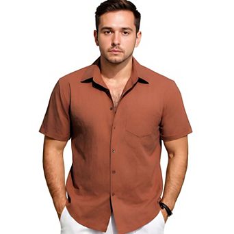 Men's Beachy Linen Textured Shirt