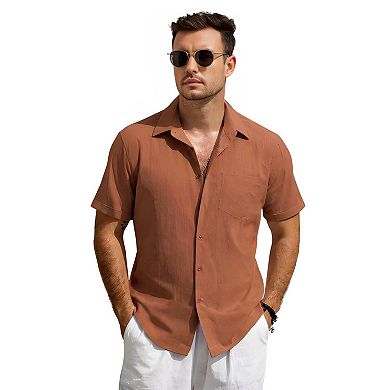 Men's Beachy Linen Textured Shirt