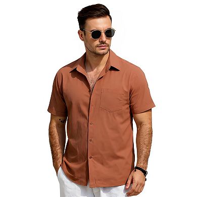 Men's Beachy Linen Textured Shirt