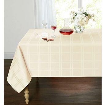 Kate Aurora Plaid and Tartan Stain Resistant and Spill-Proof Fabric Tablecloth
