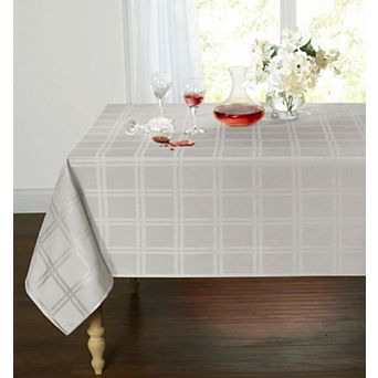 Kate Aurora Plaid and Tartan Stain Resistant and Spill-Proof Fabric Tablecloth
