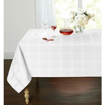 Kate Aurora Plaid and Tartan Stain Resistant and Spill-Proof Fabric Tablecloth