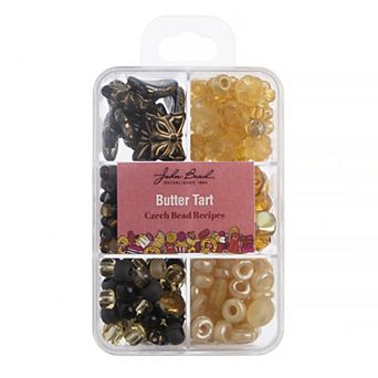 John Bead Recipe Box Dessert Themed Mixed Glass Beads 110 Grams