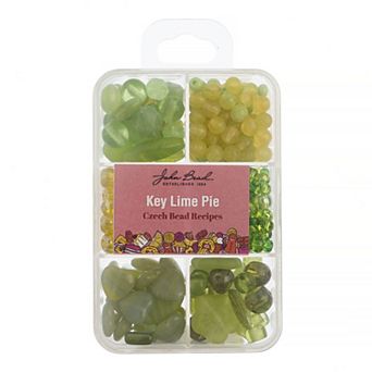 John Bead Recipe Box Dessert Themed Mixed Glass Beads 110 Grams