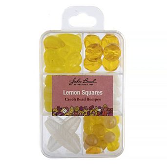 John Bead Recipe Box Dessert Themed Mixed Glass Beads 110 Grams