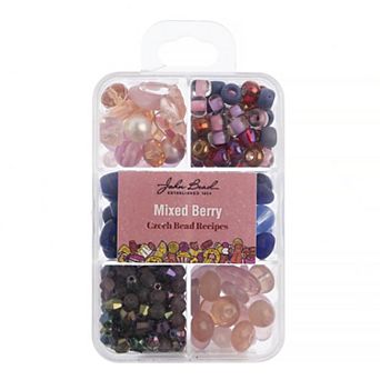 John Bead Recipe Box Dessert Themed Mixed Glass Beads 110 Grams
