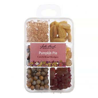 John Bead Recipe Box Dessert Themed Mixed Glass Beads 110 Grams