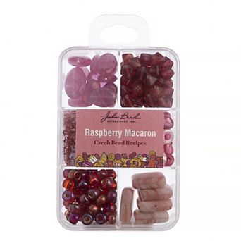 John Bead Recipe Box Dessert Themed Mixed Glass Beads 110 Grams
