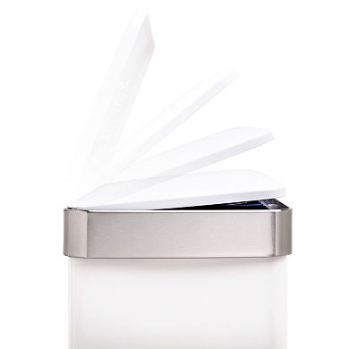 Qualiazero 60L/16 Gallon (30L/8 Gal Split) Rectangular Recycle Step Can Stainless Steel