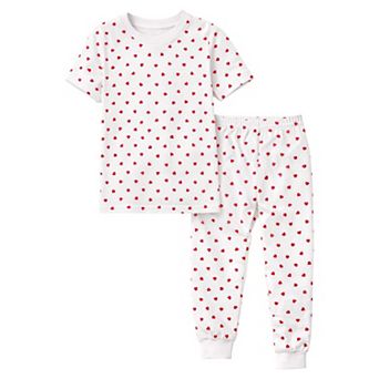 Kids Girls Short Sleeve Pajamas Set Snug Fit Soft & Comfortable Sleepwear Sets