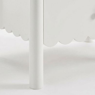 Nightstand with Two Drawers in Elegant Finish for Bedroom Storage