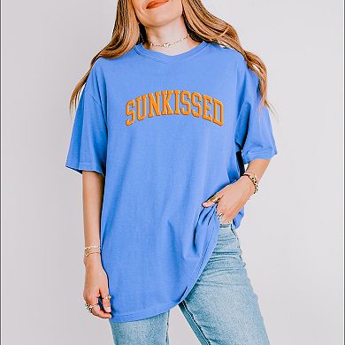 Sunkissed Varsity Arched Puff Print - Women's Garment Dyed Graphic T-Shirt