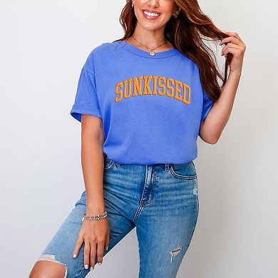 Sunkissed Varsity Arched Puff Print - Women's Garment Dyed Graphic T-Shirt