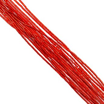 Cylin Bead 11/0 Glass Cylindrical Silver Lined Seed Beads 23g Hank