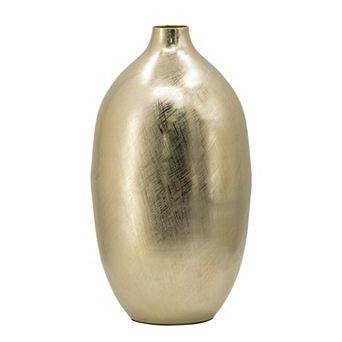TOEMOA Contemporary Textured Metallic Finish Aluminum Decorative Display Vase