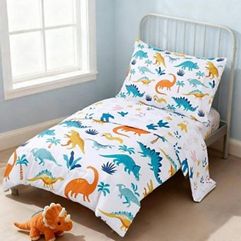 Kids Bedding Set 4 pc Reversible Comforter Sheets Pillowcase
