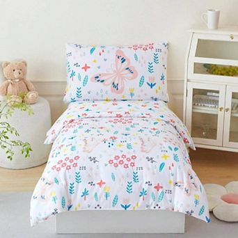 Kids Bedding Set 4 pc Reversible Comforter Sheets Pillowcase