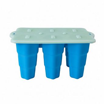 Silicone Popsicle Mold with Lid Reusable Ice Pop Maker Tray with 6 Cavities