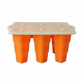 Silicone Popsicle Mold with Lid Reusable Ice Pop Maker Tray with 6 Cavities