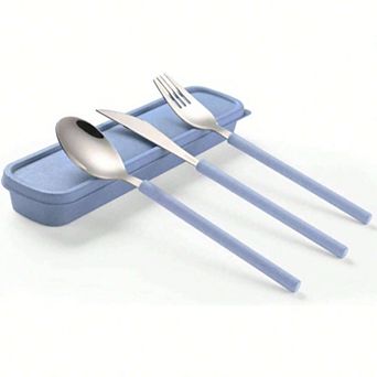 Travel Utensil Set with Case - Knife, Fork, Spoon, Steak Knife, Chopsticks and more