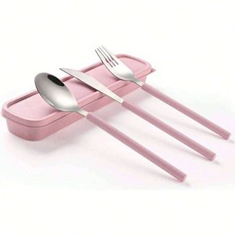 Travel Utensil Set with Case - Knife, Fork, Spoon, Steak Knife, Chopsticks and more