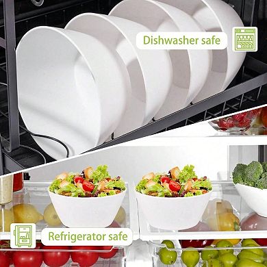 Set of 12 Unbreakable Wheat Straw Bowls - Durable, Lightweight, Dishwasher & Freezer Safe