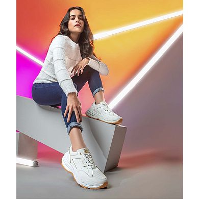 Andrea Women’s Fashion Platform Sneakers with Elevated Sole 90418