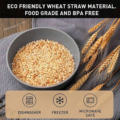 Unbreakable 24 Oz Cereal Bowls - Microwave & Dishwasher Safe - Wheat Straw Fiber