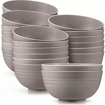 Unbreakable 24 Oz Cereal Bowls - Microwave & Dishwasher Safe - Wheat Straw Fiber