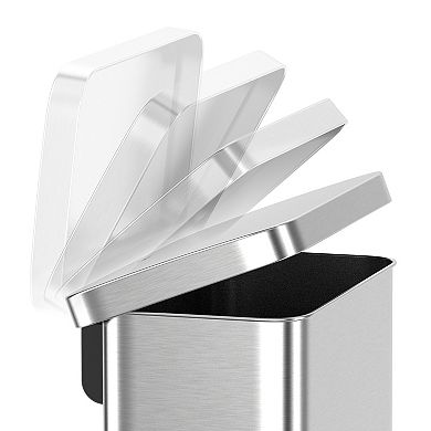 Qualiazero 75L/20 Gallon Rectangular Step Trash Can Bucketless Design