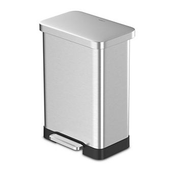 Qualiazero 75L/20 Gallon Rectangular Step Trash Can Bucketless Design
