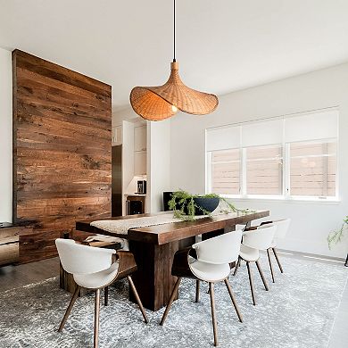 20" Natural Wicker Rattan Adjustable Pendant Light Chandelier for Dining Room